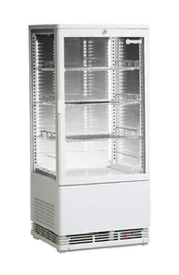 white countertop display refrigerator